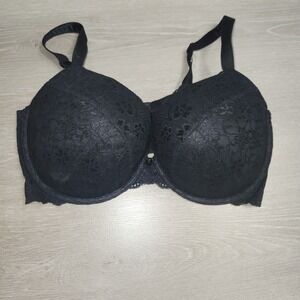 Torrid Curve Bra Womens 42F, 42DDD Black Lace Push-Up Plunge Underwire Sexy Nwot